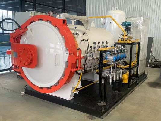 Certificat CE ASME Corps de voile hydraulique horizontal à porte ouverte Autoclave composite composite composant moteur de surf