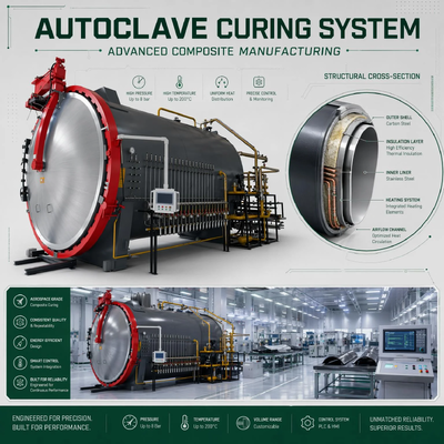 Autoclave de durcissement de caoutchouc à chauffage uniforme de 1,5x4,5 m certifié SGS pour les joints de silicone