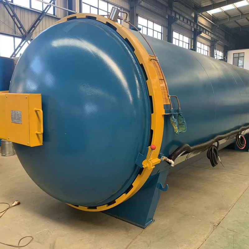 Pression de libération à l'intérieur du réservoir mine rouleau vulcanisation réservoir caoutchouc athlétisme piste vulcanisation autoclave