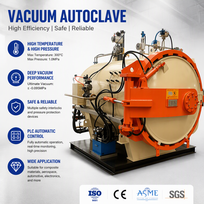 Autoclave composite en fibres de carbone pour le durcissement en fibres de carbone Autoclave composite aérospatiale pour les composants de pré-préparation aéronautique